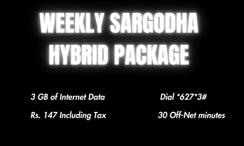 Weekly Sargodha Hybrid Package 1 Weekly Sargodha Hybrid Package, Sargodha Weekly Hybrid, Jazz Sargodha Weekly Hybrid, Jazz hybrid packages