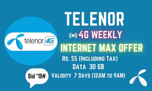 Telenor 4G Weekly Internet Max, telenor internet packages, telenor internet packages weekly, telenor internet packages code, telenor internet packages codes weekly, 