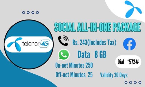 Telenor Social All-in-One Package, telenor internet packages, telenor internet packages code, telenor internet packages 30 days, telenor internet packages code monthly