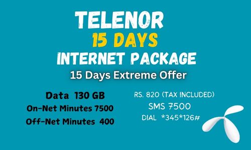 Telenor 15 days internet package