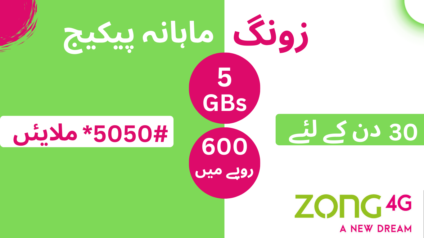 zong International Roaming, zong International Roaming bundles, Zong International packages,